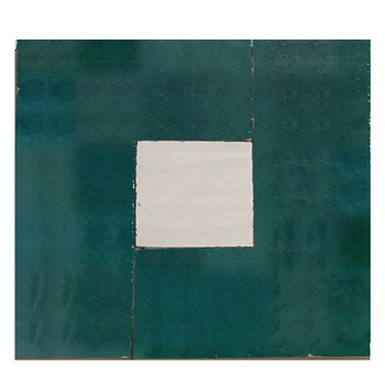 Mosaic House Moroccan tile Midi LXL 24-1 White,   Sea Green,    solid zellige, mosaic, zellij, field, pattern, glaze, simple, classic 